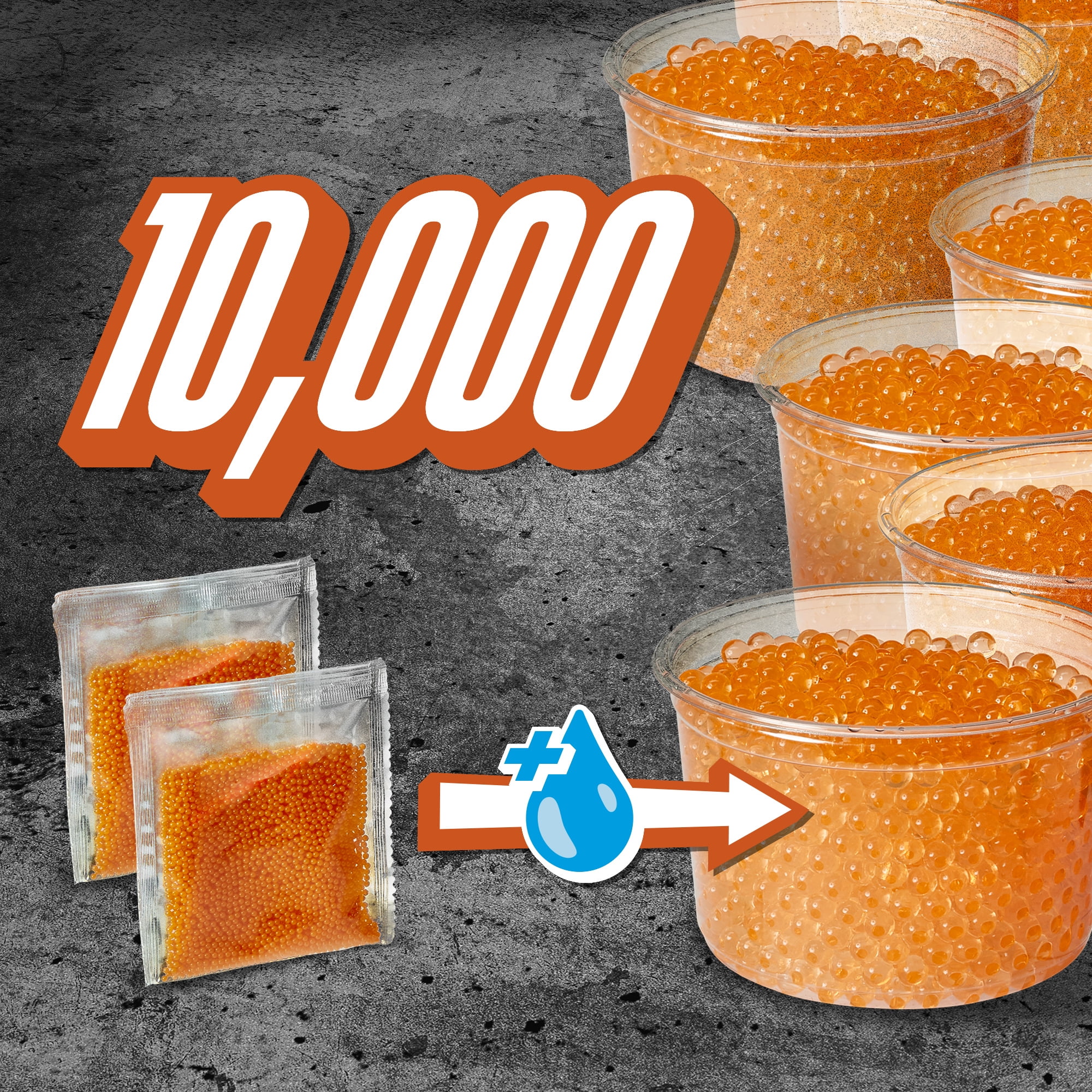 Nerf Pro Gelfire Reusable Ammo Pouch & 10,000 Dehydrated Gelfire Rounds, Ages 14 & Up