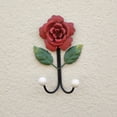 thumbnail image 2 of Frogued Clothes Hook Wall-mounted Space-saving Iron Strong Bearing Flower Design Key Hook for Bathroom (Blue,B), 2 of 13