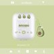 thumbnail image 2 of Funda para Airpods 1 y 2 YONGSHENG Funda blanda transparente diseño de reproductor de música divertido Kawaii con colgante de aguacate, 2 of 5