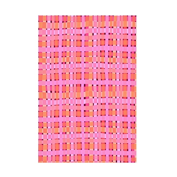 Canvas Wall Art - Treechild 'Pin Squared Pattern' Wall Art for Living Room, Bedroom, or Office D?cor by Trademark Fine Art - 12 x 19 Inches