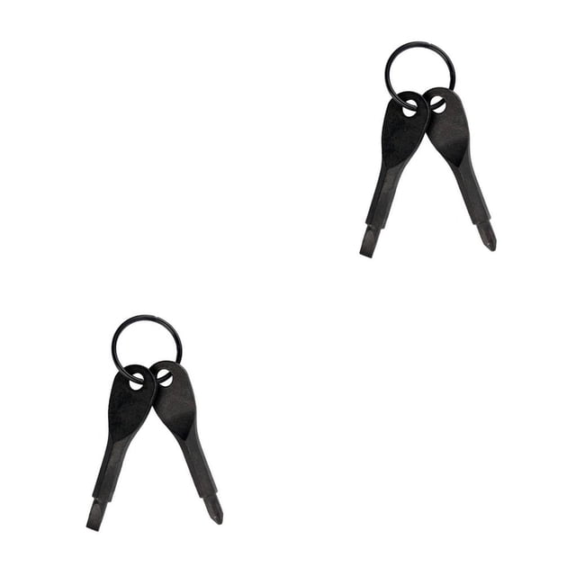 Eigraketly Destornillador multifunción Mini EDC, destornillador ranurado con forma de llave de acero inoxidable, herramienta de reparación de bolsillo Negro 2piezas Eigraketly CBP003881