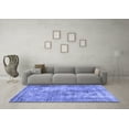 thumbnail image 3 of Ahgly Company Machine Washable Indoor Square Persian Blue Traditional Area Rugs, 3' Square, 3 of 4