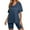 00 # Navy, variant on REORIAFEE Outfits for Women Summer Tracksuit Jogger Set Gym Set Women Two Piece Outfits Summer Short Sleeve Round Neck Biker Shorts Set Cycling Suit Wine XL