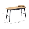 thumbnail image 2 of Pemberly Row Modern / Contemporary Wood Wood Desk Natural Finish, 2 of 4