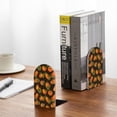 thumbnail image 5 of Pofeuu Orange Pumpkin Print Large Bookend Hold Heavy Books- Wood Bookends for Heavy Books Heavy Duty Book Ends Wood Bookends for Office Desk Non-Skid, 5 of 7