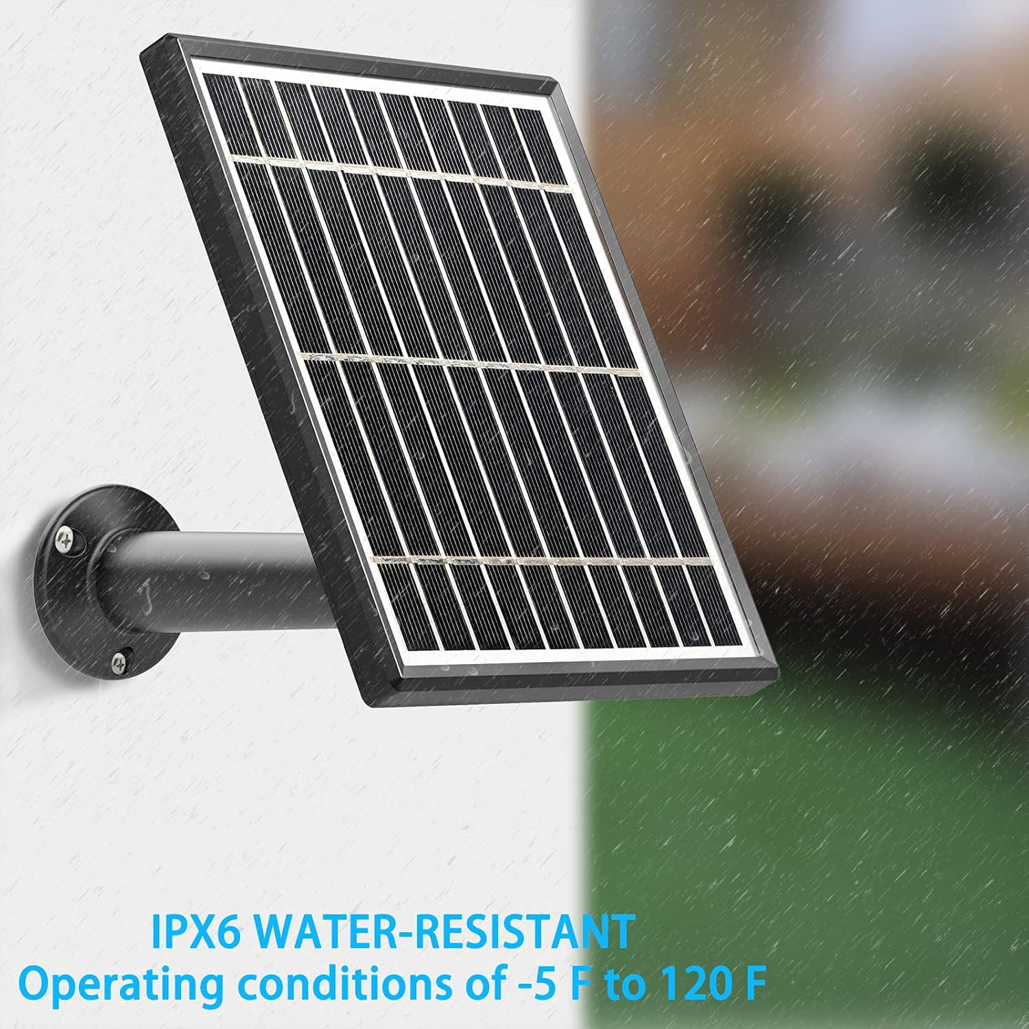 Solar Panel Compatible with Video Doorbell 3/3 Plus/4, Waterproof Charge Continuously,Includes Secure Wall Mount, 5.0M/16 ft Power Cable
