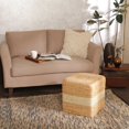 thumbnail image 6 of REDEARTH Cube Pouf Foot Stool Ottoman - Jute Braided Pouffe Poof Accent Sitting Footrest for The Living Room, Bedroom, Nursery, Patio, Lounge & Other Rooms in The Home (16”x16”x16”; Natural Ivory), 6 of 7