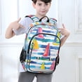 thumbnail image 6 of FORMRS Unisex School Backpack 17" Student Travel Bag with Laptop Compartment, Yellow Hand Drawn Sailboats, 6 of 7