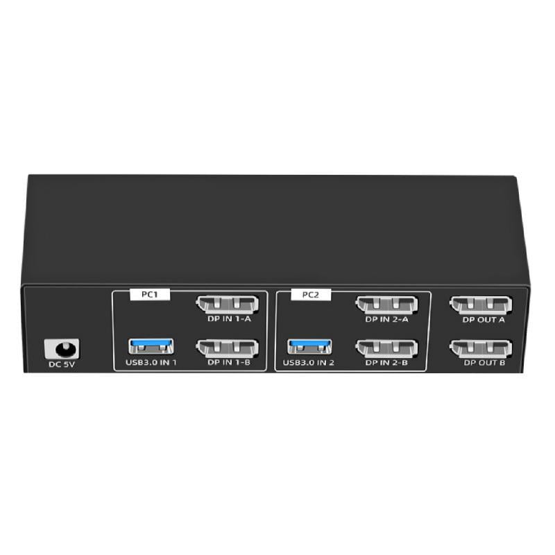 Double Monitors 8K DisplayPort KVM Switcher KVM Switcher USB3.0 KVM Switches