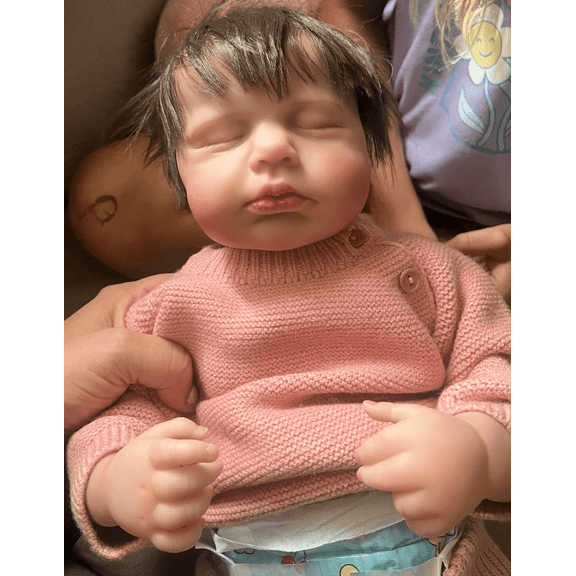 Lifelike Reborn Baby Dolls 20in Girl Full Vinyl Body Newborn Baby Adorable Smiling Dolls with Clothes for Kids Age 3 