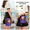 thumbnail image 6 of FORMRS Crossbody Bag for Women Quilted Travel Shoulder Cell Phone Purse with Chain Strap Handbag, Purple Neon Road, 6 of 7