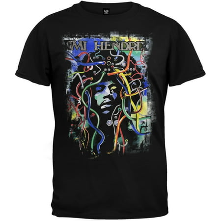 Jimi Hendrix - Psychedelic Plugs Soft T-Shirt (Jimi Hendrix The Best)