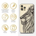 thumbnail image 4 of Case Yard iPhone-11-Pro-Max Case Clear Soft & Flexible TPU Ultra Low Profile Slim Fit Thin Shockproof Transparent Bumper Protective Cover Drop Protective Cell Phone Cases (Tribal Leonesse), 4 of 8