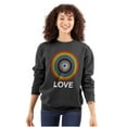 thumbnail image 3 of Love Progress Gay Pride Flag Spiral Sweatshirt for Men or Women Brisco Brands 3X, 3 of 6