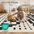 thumbnail image 4 of ODIKA 4'x6' Cream Gray Geometric Abstract Design Washable Area Rug Modern Inspired Pattern Motif for Bedroom, Reading Nook, Pet Friendly & Non-Shedding, 4 of 7