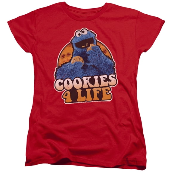 Sesame Street - Cookies 4 Life - Women's Short Sleeve Shirt - Medium