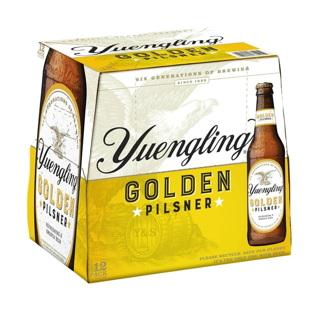 Yuengling Golden Pilsner Beer, 12 Pack Beer, 12 fl oz Bottles, 4.7 ABV