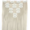 thumbnail image 2 of LELINTA 23" Women Double Long Straight Hair in Hair Extensions 7 Pieces 16 Clips 160g, 2 of 3
