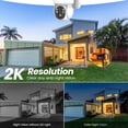 thumbnail image 2 of 2K Cameras for Home Security-2.4G WiFi Outdoor Camera Wireless Solar/Battery Powered, 360° Viewing, Human Detection, Color Night Vision, Cloud/SD Storage, 2 of 7
