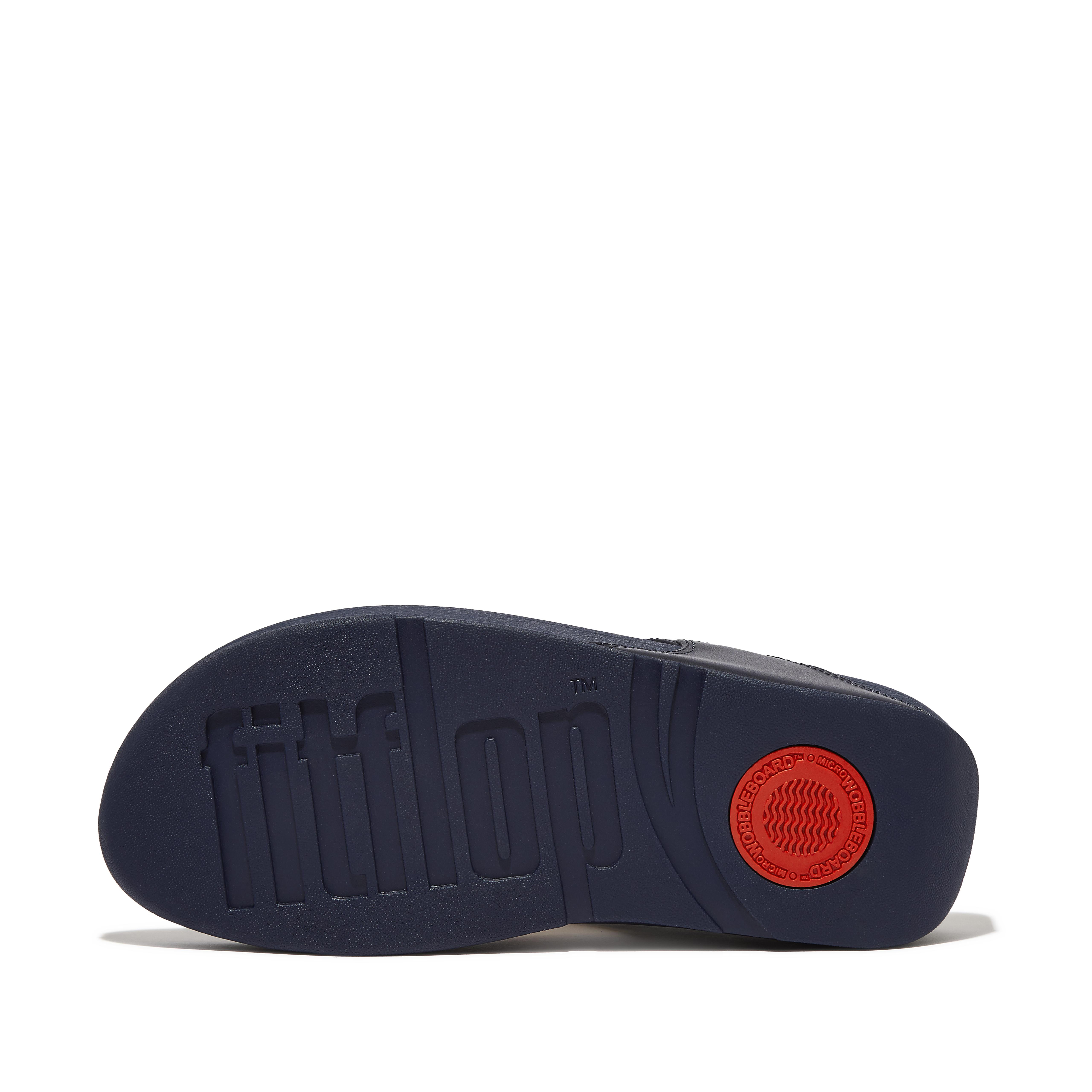 Fitflop Women's Lulu Leather Toe-Post Wedge Thong Sandals