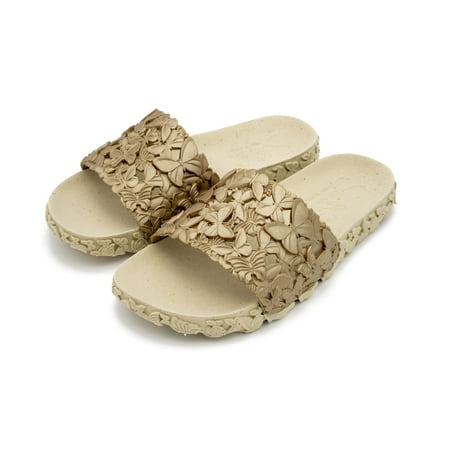 

Sunies Women’s Vegan Slides Sandals Butterfly | Indoor & Outdoor | Water resistant Comfortable & Eco-Friendly