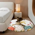 thumbnail image 2 of Round Rug 3.3Ft Washable Non-Slip, Easter Bunny Eggs Circle Area Rugs for Living Room Bedroom, Spring Tulip Daisy Flowers Leaves Country Indoor Floor Mats Carpet Runner for Home Decor Aesthetic, 2 of 8
