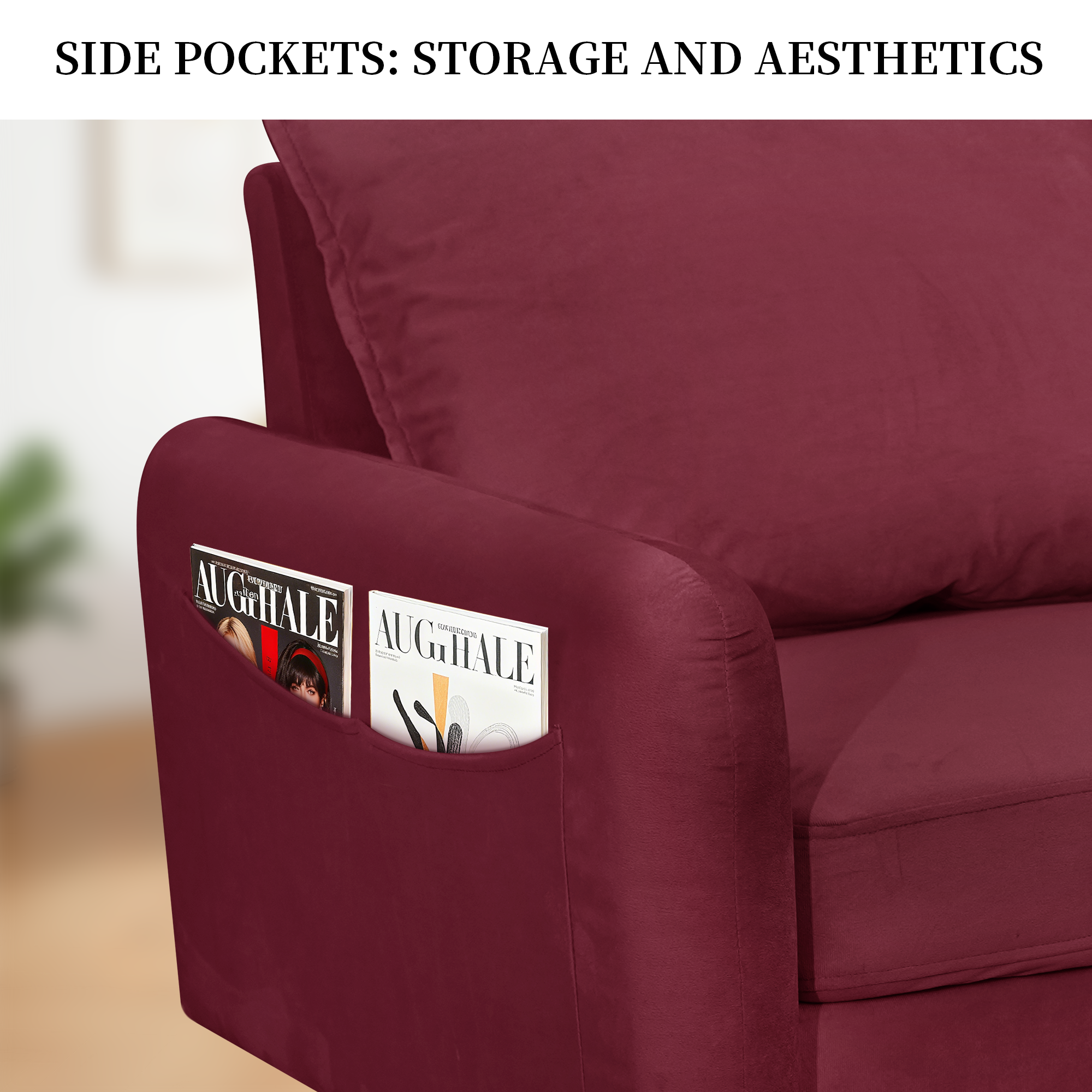 56.1" Modern Mid-Century Velvet Loveseat, Velvet Upholstery,Compact Sofa with Wooden Legs