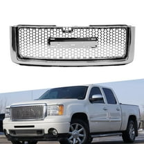 ONEPI Chrome Front Grill Compatible with GMC Sierra 1500 2007 2008 2009 2010 2011 2012 2013 Models, No Emblem
