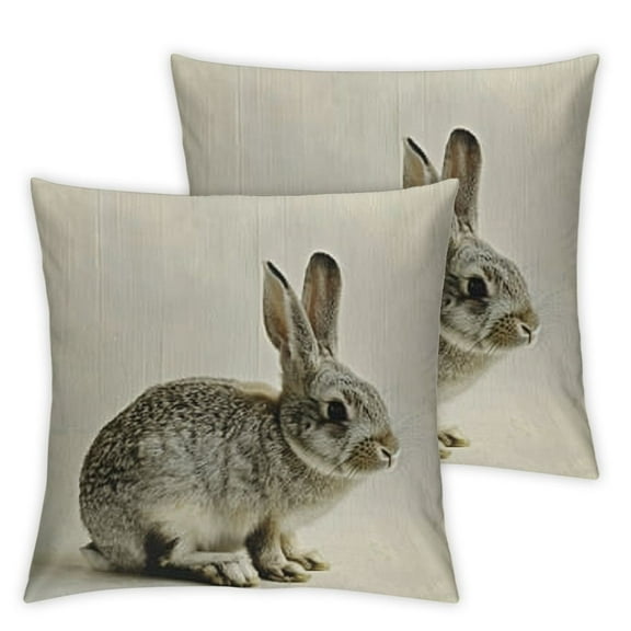 nygtbtfer Throw Pillow Cover Gray Animal Grey on Farm House Wild Pillowcase Home Decor Square Linen Pillow Case Cushion Cover White