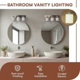thumbnail image 3 of Vanity Light Fixture - Interior Bathroom Lighting Bar with Modern Milk Glass Shade - Bathroom Lights Over Mirror Fixture for Powder Room - Brushed Nickel, 3 Lights, E26, Bulbs Not Included, 3 of 8