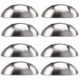 thumbnail image 1 of Jinsinto 10 Pcs Poignée Coquille 90mm Bouton de Meuble en Fer avec Vis pour Armoires Tiroirs Commodes - Chrome, 1 of 5