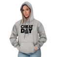 thumbnail image 4 of Cheat Day Pizza Fitness Food Craving Unisex Plus Fleece Graphic Hoodie Brisco Brands 5X, 4 of 5