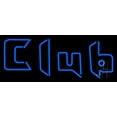thumbnail image 1 of Blue Club LED Neon Sign 10 x 24 - inches, Clear Edge Cut Acrylic Backing, with Dimmer - Bright and Premium built indoor LED Neon Sign for Bar decor., 1 of 7