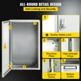 thumbnail image 5 of KFFKFF NEMA Metal Housing, 20 x 12 x 10'' NEMA 4X Metal Electric Container, IP66 Resistant to Water & Dust, Exterior/Interior Electric Connection Casing, Includes Mounting Panel, 5 of 9