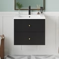 thumbnail image 2 of 24-Inch Wall Mounted Bathroom Vanity with 2 Drawers - Ideal for Small Bathrooms, 2 of 22