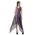 thumbnail image 1 of Moomaya Robe à Ourlet en Foulard pour Femmes, Imprimée, Col en V, Ourlet Asymétrique, 1 of 1
