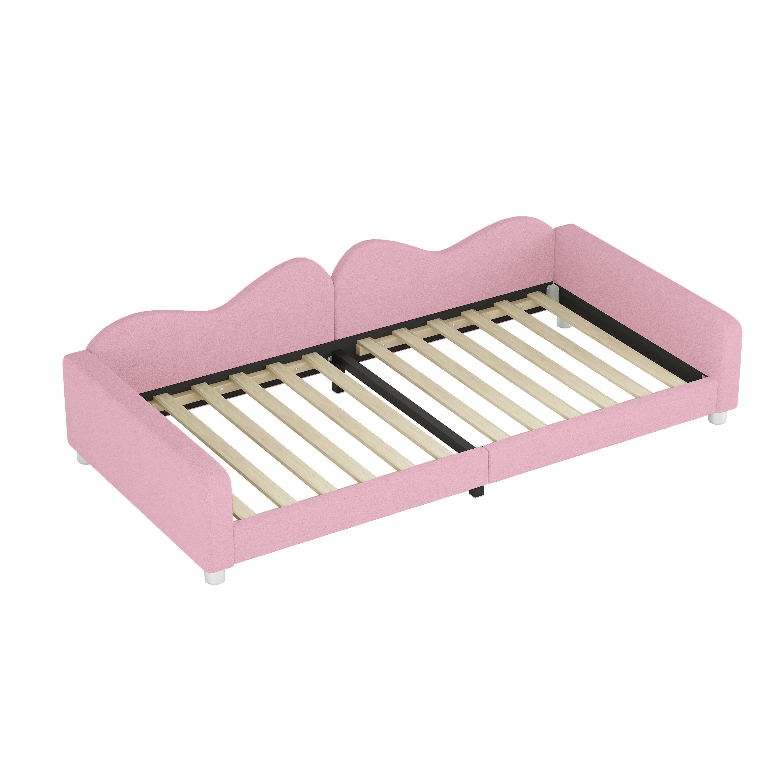 Euroco Upholstered Twin Size Daybed for Bedroom, Pink