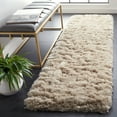 thumbnail image 2 of SAFAVIEH Arctic Giselle Solid Polyester Shag Runner Rug, Light Beige, 2'3" x 6' Runner, 2 of 8