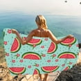 thumbnail image 6 of Zatoumnr Travel Essential Microfiber Beach Towel, Summer Watermelon Print, 30x60 Inches, Square, Sandproof, Great for Beach and Swimming, 6 of 7