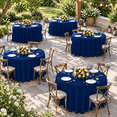Navy Blue Round Tablecloths 90 Inch (fit 30-72 Tables) 6 Pack - Walmart.com