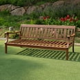 thumbnail image 4 of Alston Wood Outdoor Sofa Daybed with White Cushion, 4 of 17