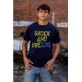 thumbnail image 3 of Cool Shock and Awesome Attitude Men's Big & Tall Crewneck Graphic Tee Brisco Brands 2X, 3 of 5