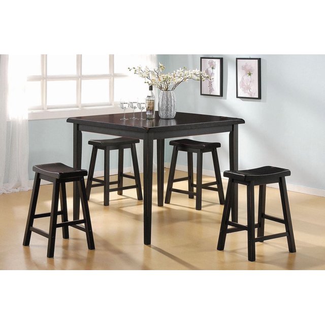 ACME Gaucho 5Pc Pack Counter Height Set in Black