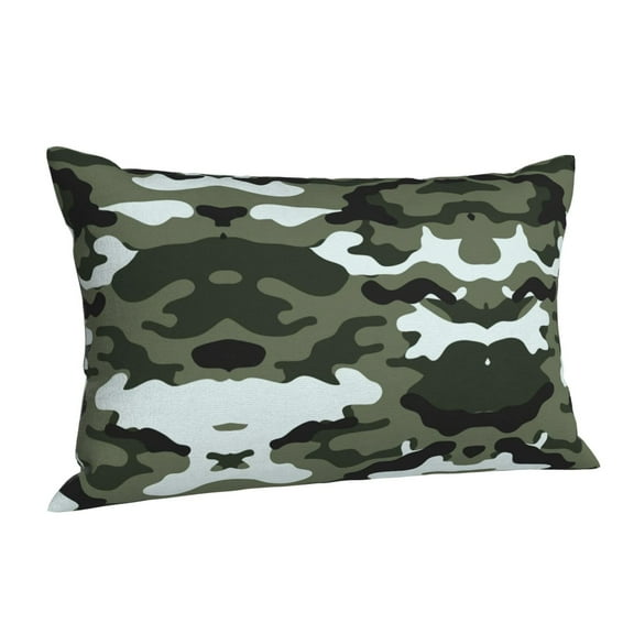 Hidden Zipper Pillowcases Army Camouflage Lumbar Pillow Case Decorative Pillow Cases Bed Cushion Covers 20"x30"