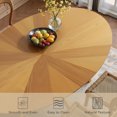 thumbnail image 4 of Kithkasa Dining Table for 4-6,43" Rustic Oval Wooden Mid Century Kitchen Table with Sturdy MDF,Modern Dininig Room Table for Home,Living Room, Office, Restaurant,Light Walnut, 4 of 6