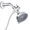 thumbnail image 2 of 3-Way Solid Metal Shower Arm Diverter with Handshower Mount, 2 of 5