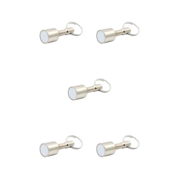 Qarigey Llavero Llavero de metal Acero inoxidable Soporte colgante de bolsillo fuerte Herramientas portátiles Imán permanente de Type2 NO2