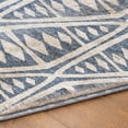 thumbnail image 5 of Addison Rugs Dream Shag Premium Machine Washable Transitional Tribal, Boho Blue Rectangle Rug, 5' x 7'6", 5 of 8