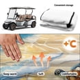 thumbnail image 5 of Yuyamidu Beach Sea Turtle Golf Cart Seat Covers for 2 Seats Seaside Golf Cart Towel Seat Covers with Front Pockets Breathable Club Car Golf Cart Accessories Cooling in Summer, 5 of 7