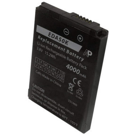 Replacement Battery for Honeywell Dolphin EDA50K & ScanPal 50 Scanners: 4000 mAh